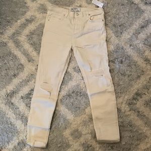 Off white free people stretch denim. Size 27. New
